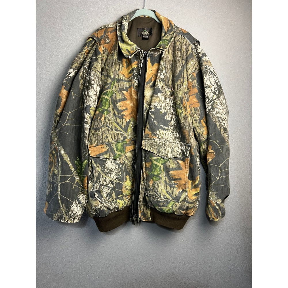 RedHead Mens 3XL Camo Hunting Jacket Full Zip Real Tree Camouflage Bomber Coat‎